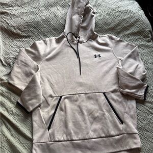 Under Armour Light Beige Pullover Hoodie for Men M